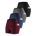 Shorts de Yoga Cintura Subida com Bolsos